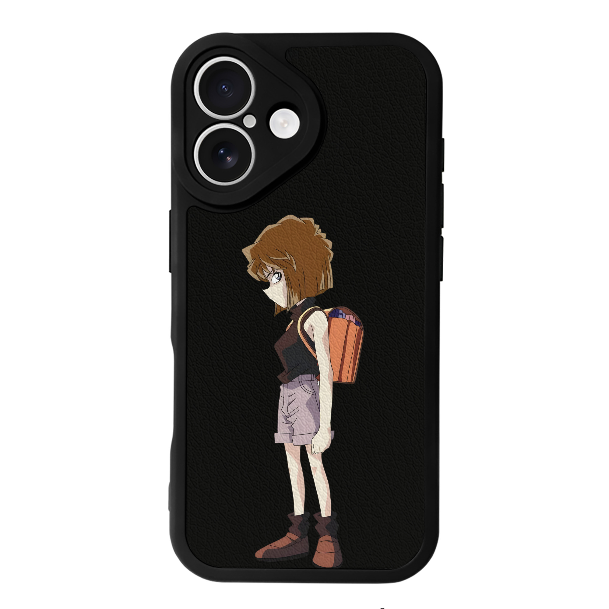 （画像用） 名探偵コナン 灰原 哀 はいばら あい Detective Conan Anita Hailey、Vi Graythorn Haibara Ai 【iPhone 16シリーズ対応】シリコンスマホケース（レザー調） 材質：シリコン